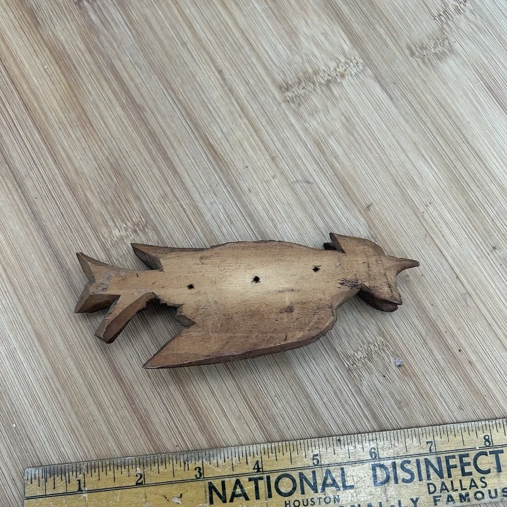 Vintage‎ Old German Black Forest Cuckoo Clock Trim Carved Bird 6